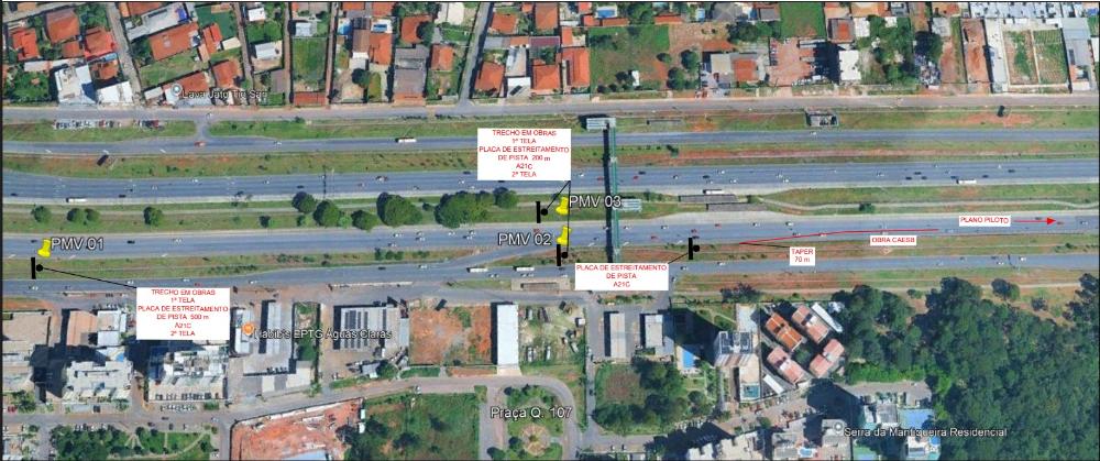 Obra da Caesb provoca mudanças temporárias no trânsito da EPTG